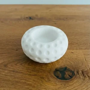 Armonia 4 portaoggetti in marmo riciclato, colore Bianco - fatto a mano in Italia, A&P Marmi