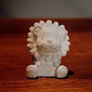 Cino leone in marmo riciclato, colore Bianco - fatto a mano in Italia, A&P Marmi