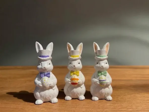 Lord Bunny, coniglio gentiluomo in polvere di marmo, A&P Marmi &ndash; Papillon giallo