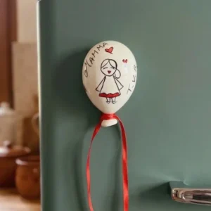 Pensiero in Aria, calamita palloncino personalizzabile in polvere di marmo, A&P Marmi